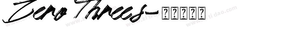 Zero Threes字体转换